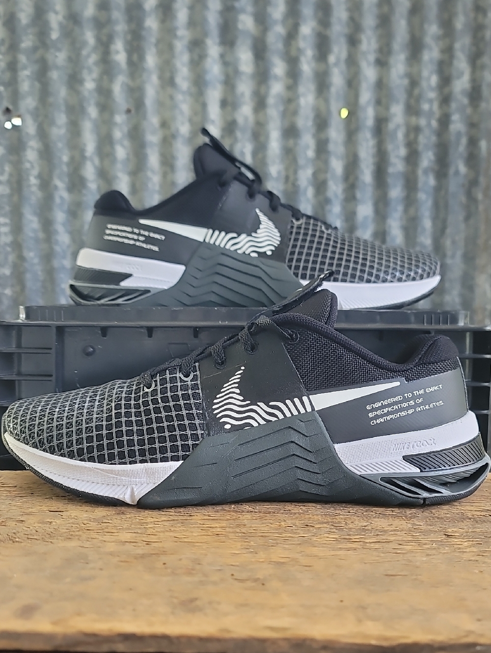 Womens Nike Metcon 8 Trainers "Black/Dark Smoke Grey" Wmns 9 Great Cond! - Picture 3 of 11